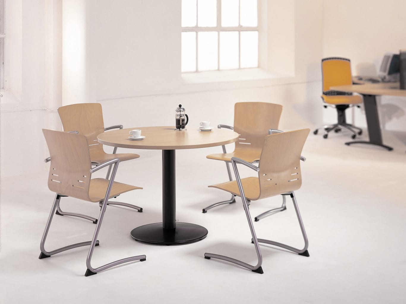 Visual Pedestal Meeting Table