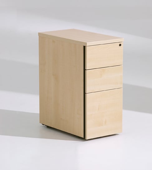 narrow 3 drawer desk height pedestals